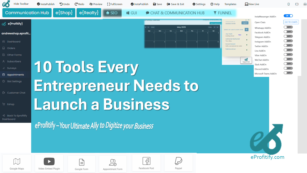 10 Tools Every Entrepreneur Needs to Launch a Business